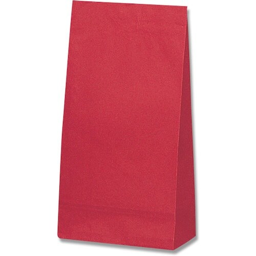 HEIKO 角底袋 未晒無地 赤 No.12 10