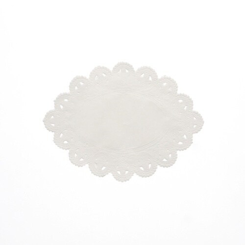 スワン レースペーパー 白 小判型 8号 100枚