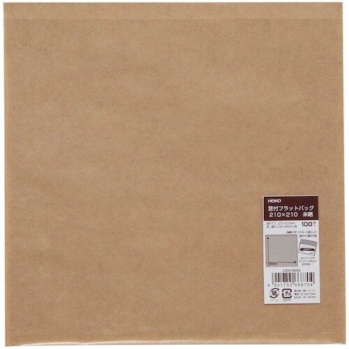 HEIKO 食品袋 窓付フラットバッグ 未晒 21