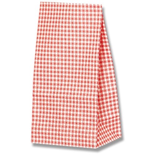 HEIKO 角底袋 ギンガムミニ 赤 No.4 1