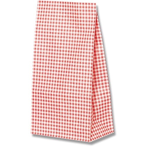 HEIKO 角底袋 ギンガムミニ 赤 No.6 1