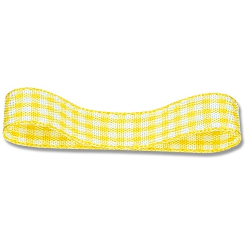 HEIKO ギンガムリボン キイロ 14×30