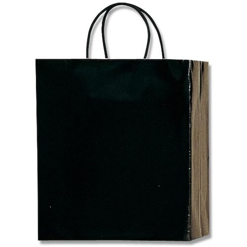 HEIKO 手提げ紙袋 PBスムースバッグ 黒 M