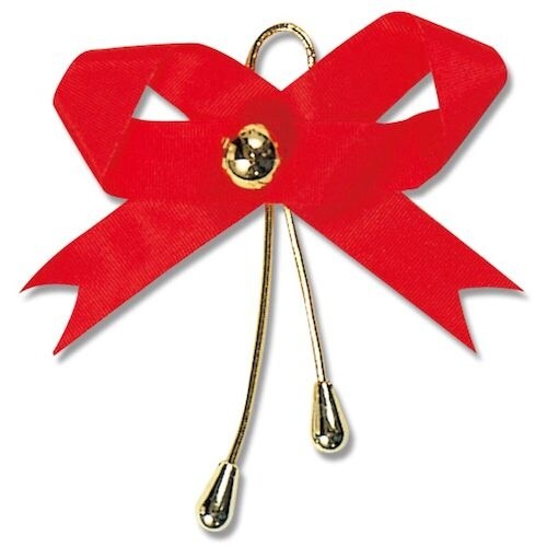 HEIKO リボンビーズタイ レッド 12個入り