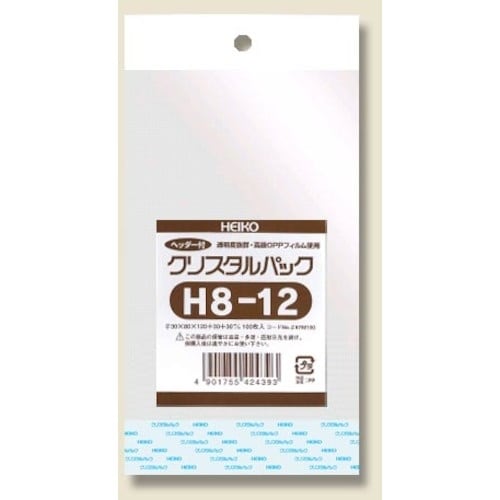 HEIKO OPP袋 クリスタルパック ヘッダー付