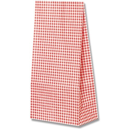 HEIKO 角底袋 ギンガムミニ 赤 No.8 1