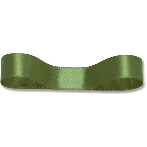 HEIKO シングルサテンリボン オリーブ 12×