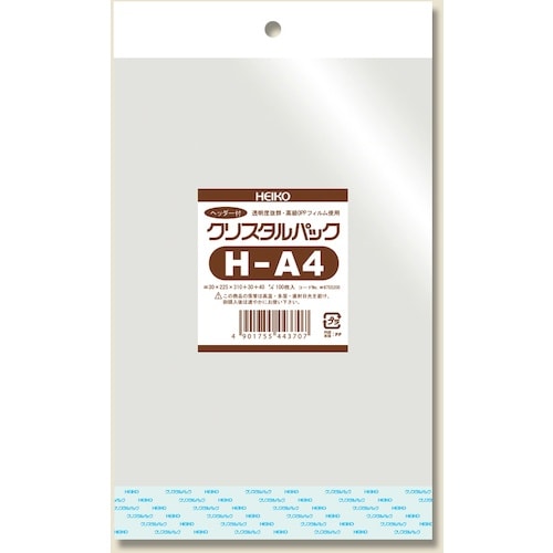 HEIKO OPP袋 クリスタルパック ヘッダー付