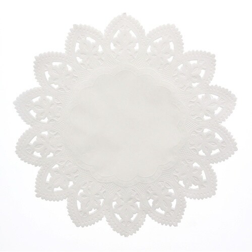 スワン レースペーパー 白 丸型 11号 100枚