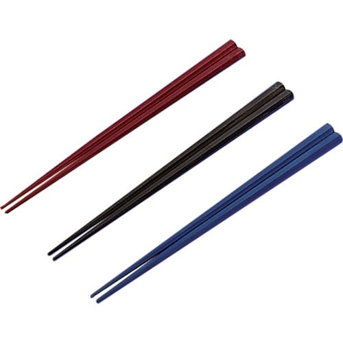 蝶プラ 江戸八角箸 19.5cm(バラ)レッド