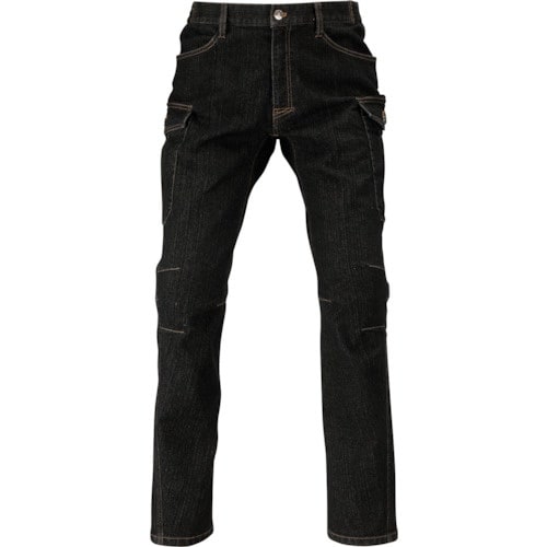 カジメイク 6824 激ラクデニムカーゴ ブラック