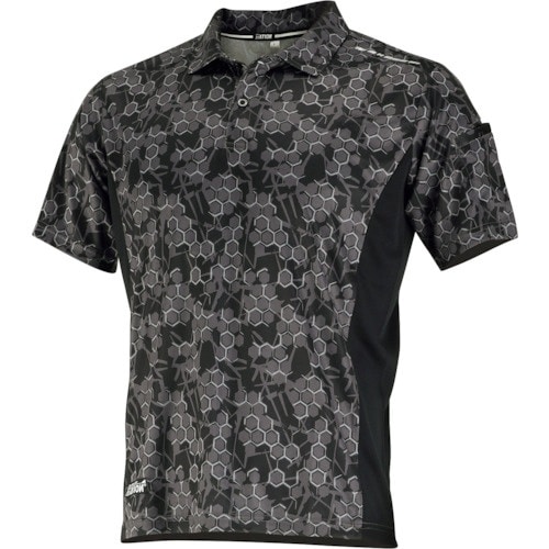 カジメイク 8847 冷感プリント半袖ポロシャツ