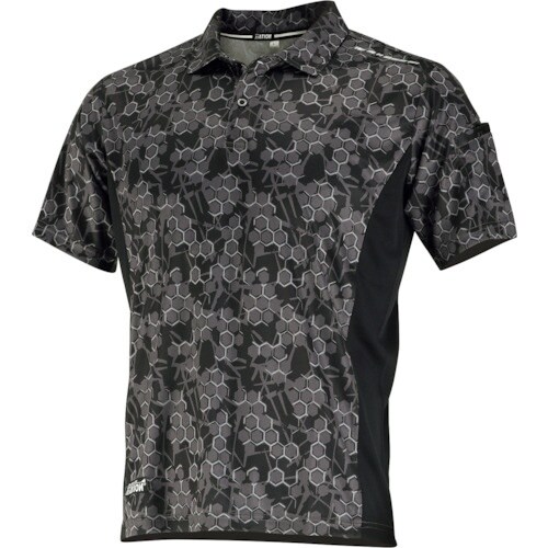 カジメイク 8847 冷感プリント半袖ポロシャツ