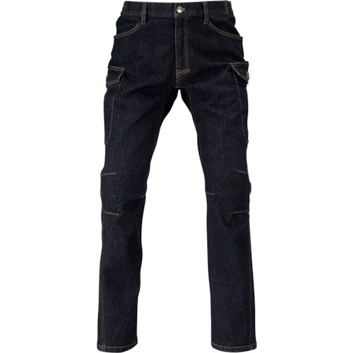 カジメイク 6824 激ラクデニムカーゴ ネイビー