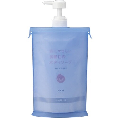 アイメディア スリムna詰替用お手軽ポンプ ブルー