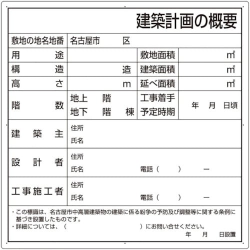 ユニット 建築計画の概要(名古屋市型)