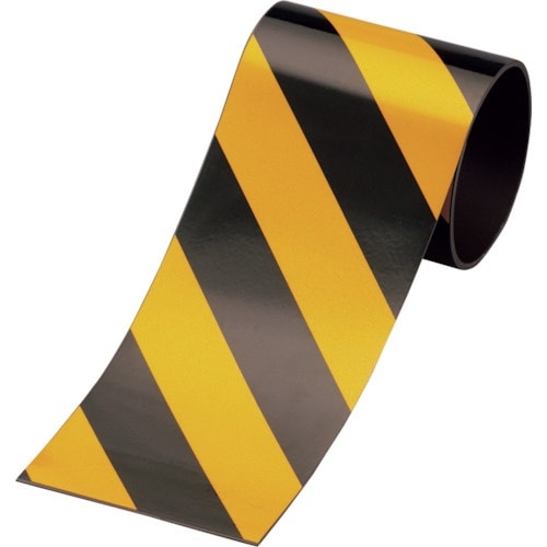 緑十字 マグネットシート 反射タイプ 黄/黒 マグ