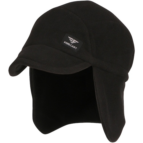 カジメイク フリース耳付キャップ ブラック 58c