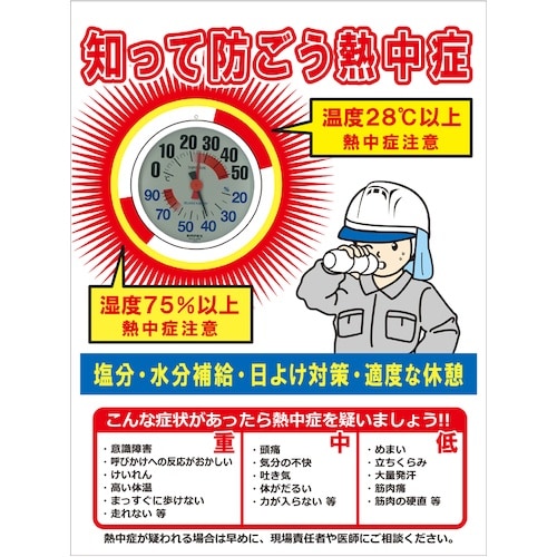 SHOWA 防雨型温湿度計付看板ワイド