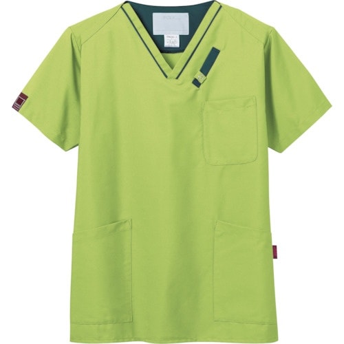 FOLK スクラブ ライム×モスグリーン LL