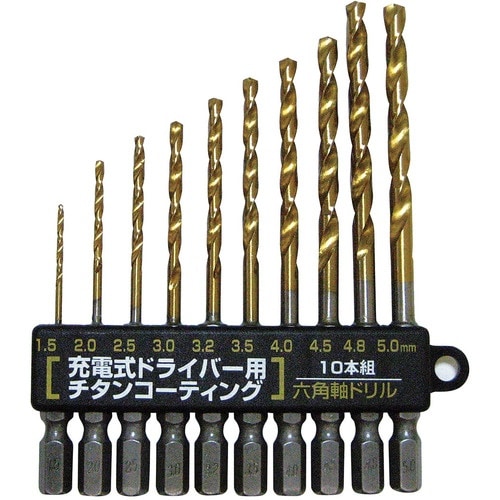 ウイニングボア 10本組チタンコーティング六角軸ド