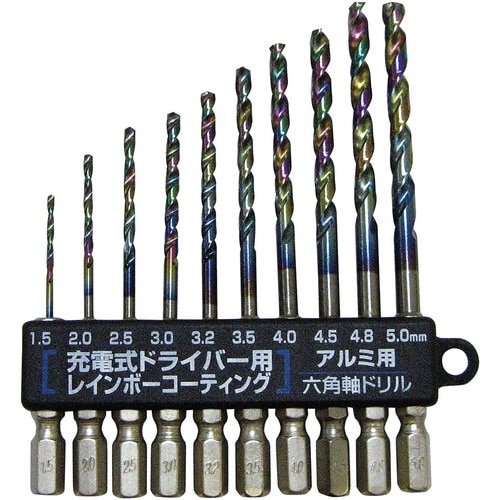 ウイニングボア 10本組新快削六角軸ドリルセット(
