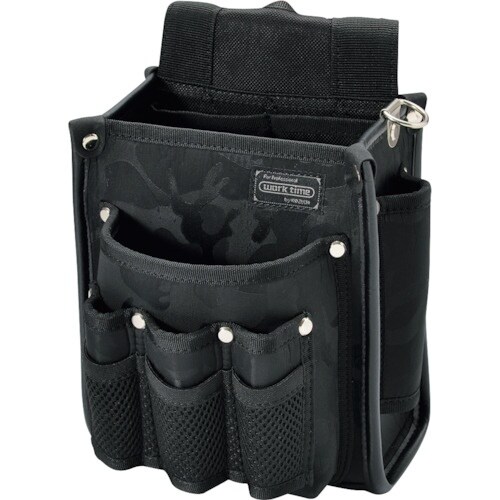 コヅチ 電工袋2段万能型 迷彩 ブラック