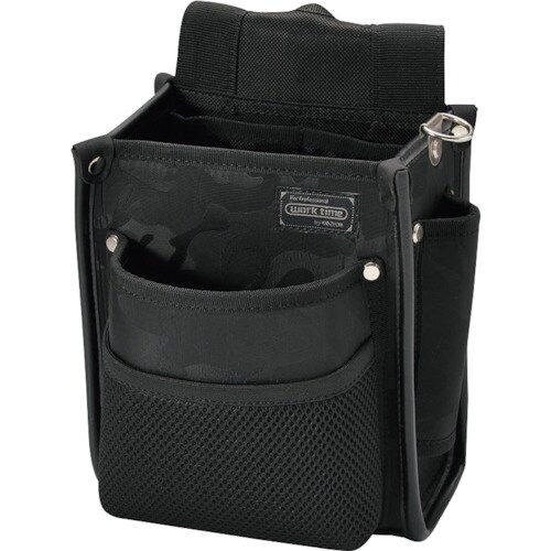 コヅチ 電工袋2段 迷彩 ブラック