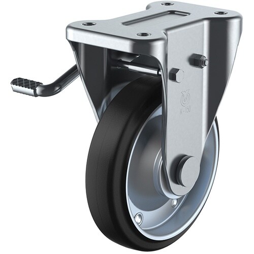 ユーエイ プレート式 固定 キャスター 導電ゴム