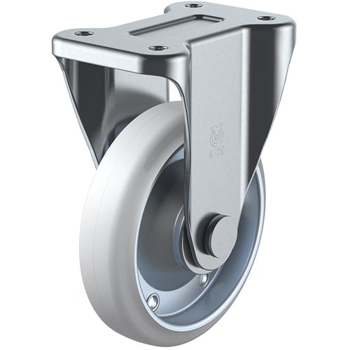 ユーエイ プレート式 固定 キャスター 耐油ゴム