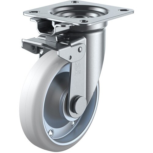 ユーエイ プレート式 自在 キャスター 耐油ゴム