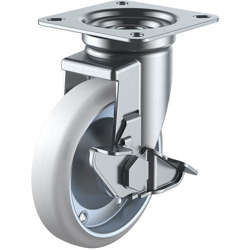 ユーエイ プレート式 自在 キャスター 耐油ゴム