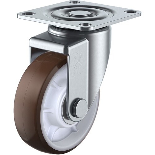 ユーエイ プレート式 自在 キャスター ウレタン