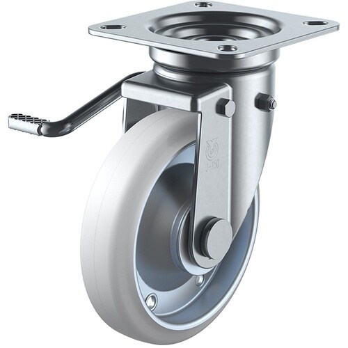 ユーエイ プレート式 自在 キャスター 耐油ゴム