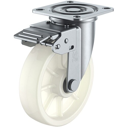 ユーエイ プレート式 自在 キャスター ナイロン