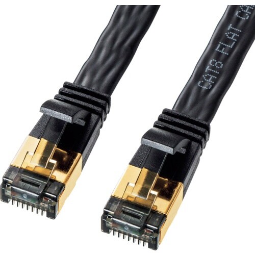 SANWA カテゴリ8フラットLANケーブル