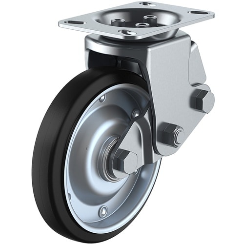 ユーエイ プレート式 固定 クッションキャスター