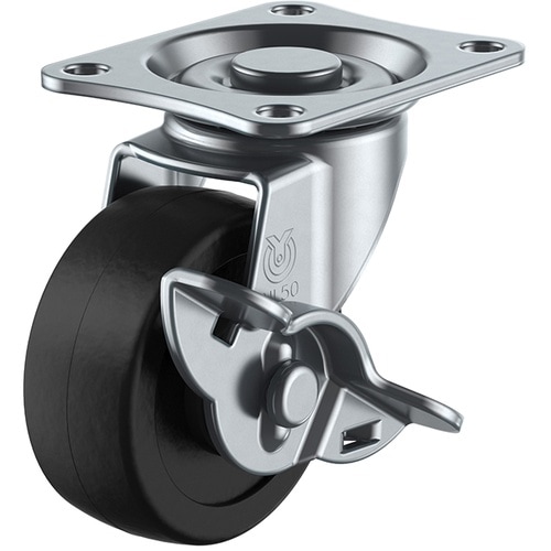 ユーエイ プレート式 自在 キャスター 導電ゴム