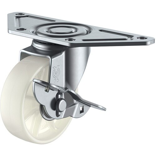 ユーエイ プレート式 自在 キャスター ナイロン