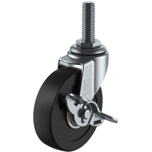 ユーエイ ねじ込み式 自在 キャスター 導電ゴム