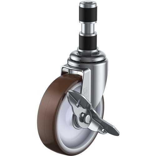 ユーエイ 差し込み式 自在 キャスター ウレタン