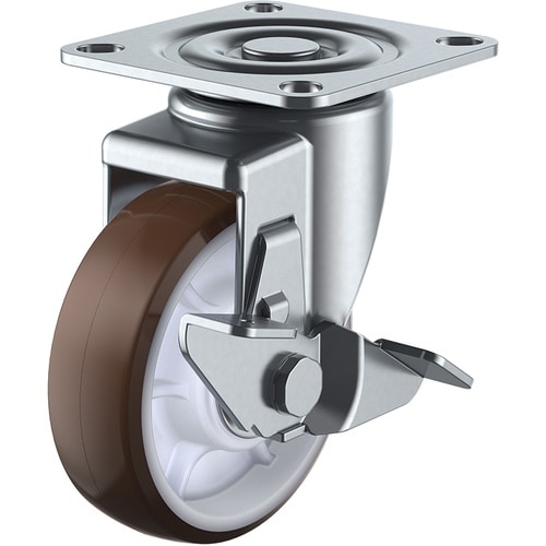 ユーエイ プレート式 自在 キャスター ウレタン