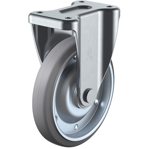 ユーエイ プレート式 固定 キャスター グレーゴム