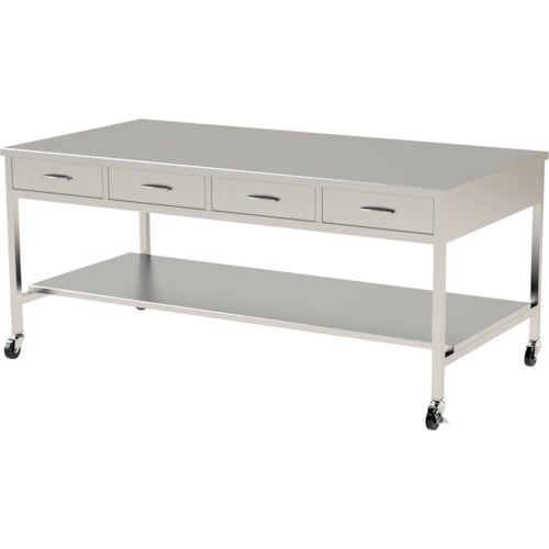 米澤 ステンレス作業台 両面引出付 間口1800×