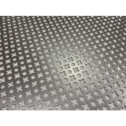 TRUSCO 鉄パンチングメタル1.0t 〇+ 9