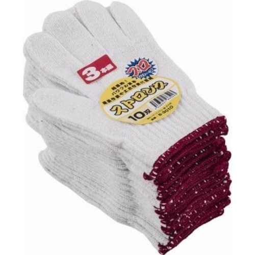 コーコス 3本編 軍手 10双入