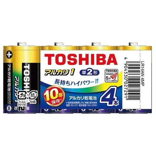 AS アルカリ乾電池 単二LR14AN 4MP