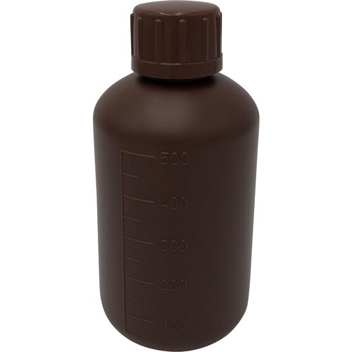 AS 細口丸型遮光瓶500ml(茶)セットなし