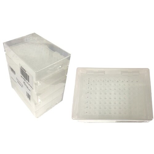 AS 96ウェルPCRラック 透明 5個