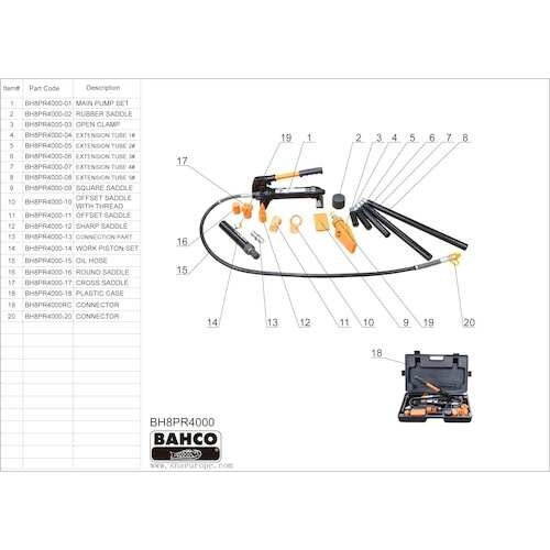 BAHCO BH8PR4000用オフセットサドル